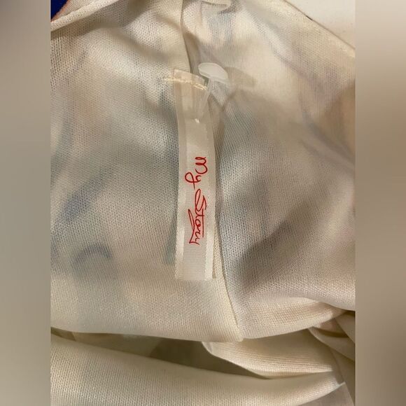 My Story | Deco Floral Print Skinny Strap Racerback Dress Women’s Sz Small - Picture 3 of 6